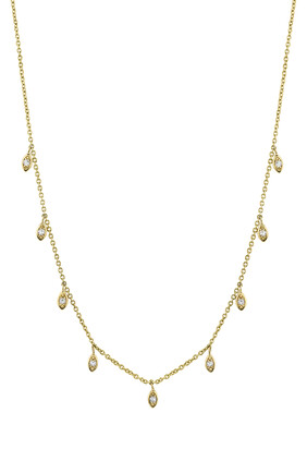 Diamond Marquis Fringe Necklace